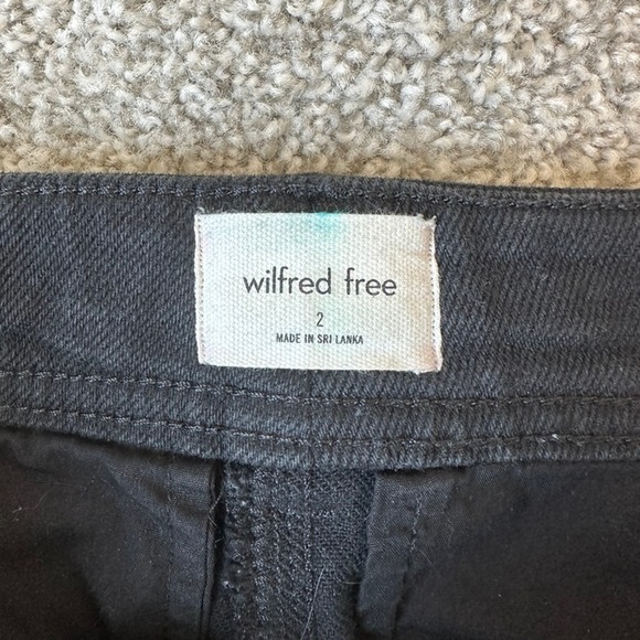 Aritzia Wilfred Maeve Cargo Jeans Black Size 2 Y2K Baggy Wide Leg Grunge Goth - Picture 7 of 11